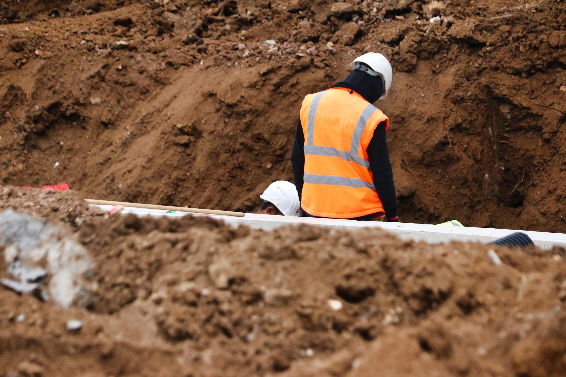 Construction team on site